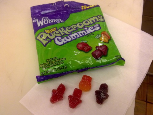 Open package of Willy Wonka Puckerooms