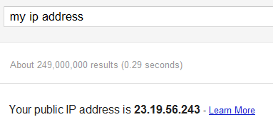 Ask Google For Your IP address